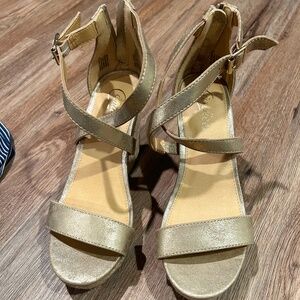 Muted Gold Wedges